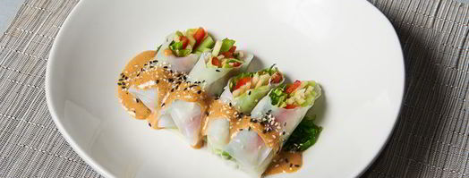 спринг-роллы с овощами и соусом. Шаг 19