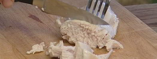 тортилья-роллы с курицей, творогом и вялеными помидорами. Шаг 2