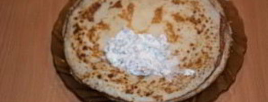 блинные рулетики с начинкой. Шаг 3