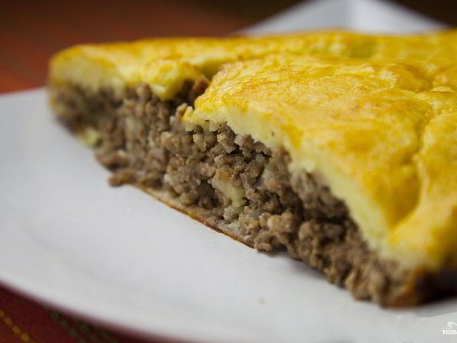 Рецепт картофельного рулета с мясом