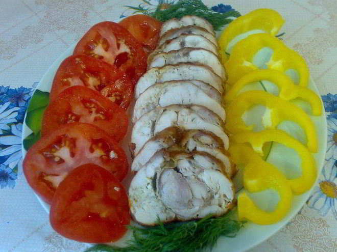 Рецепт куриного домашнего рулета