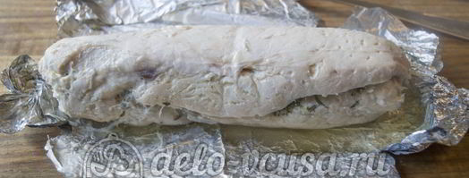 куриный рулет с чесноком. Шаг 7