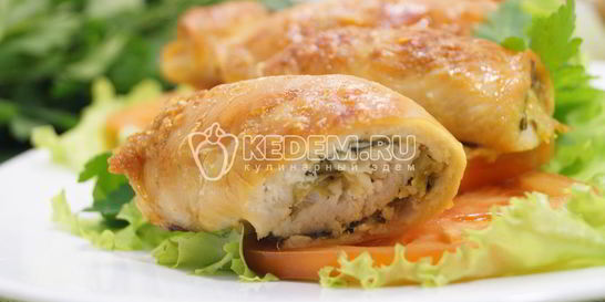 Куриные рулетики с сыром и зеленью