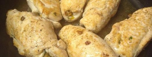 куриные рулеты, фаршированные грибами и овощами. Шаг 10