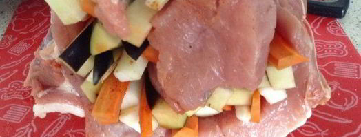 мясной рулет с овощами. Шаг 3