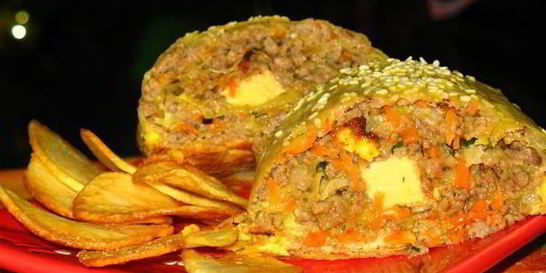 Мясной рулет в лаваше