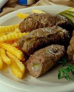 Мясные рулетики в майонезе