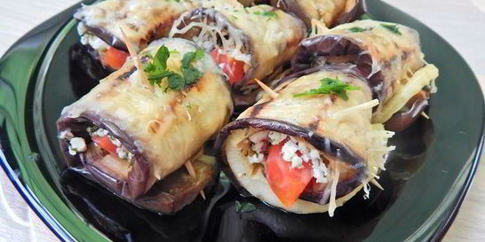 Овощные рулетики с творогом