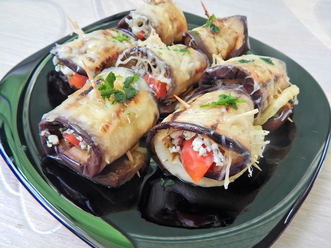 Рецепт овощных рулетиков с творогом