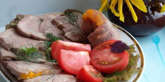 Рулет из говяжьего языка