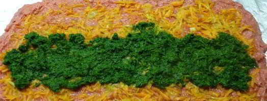 рулет из куриного фарша. Шаг 3