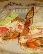 Рулет из лаваша с корейской морковкой