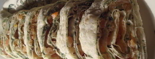 рулет из лаваша с семгой. Шаг 8