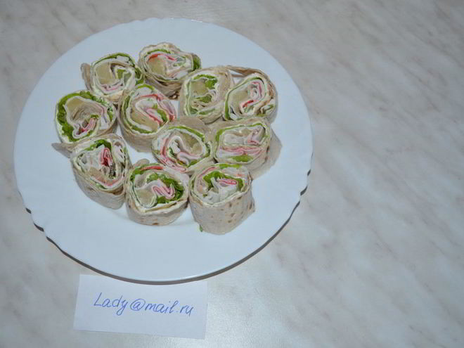 Рецепт рулета из лаваша