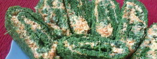 рулет из шпината с творогом. Шаг 12