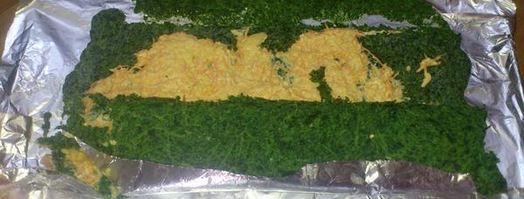 рулет из шпината с творогом. Шаг 10