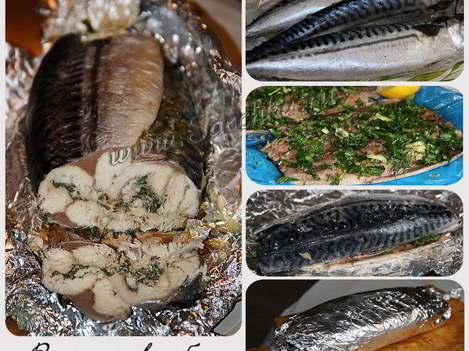 Рецепт рулета из скумбрии в духовке