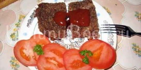 Рулет мясной с макаронами