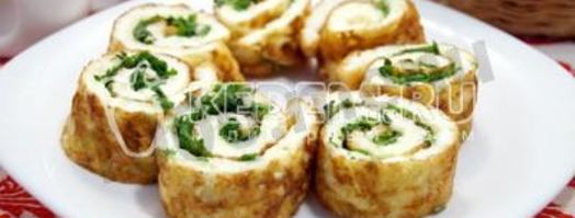 рулет с сыром и зеленью. Шаг 7