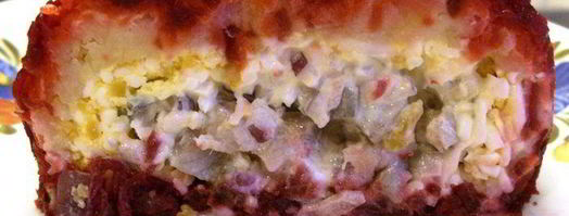 рулет селедка в шубе. Шаг 18