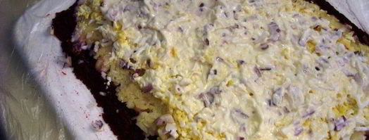 рулет селедка в шубе. Шаг 9