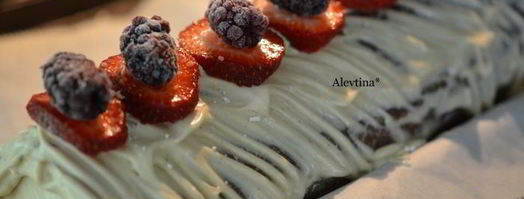 рулет шоколадный с арахисовой пастой. Шаг 9