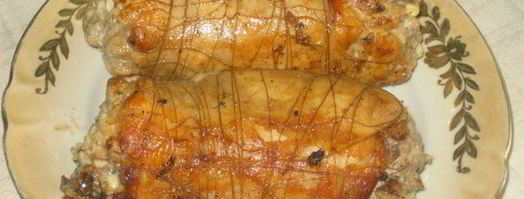 рулетики из кролика с потрошками и грецкими орехами. Шаг 5