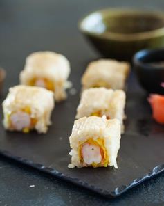 Рулетики с рисом и креветками