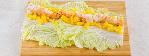 рулетики с рисом и креветками. Шаг 4