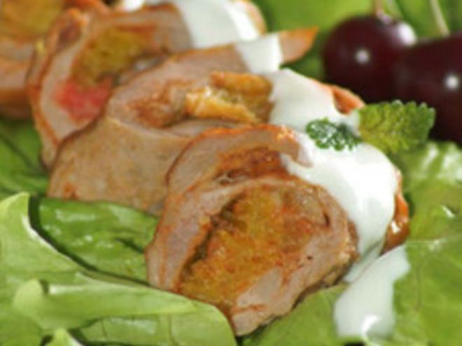 Рецепт рулетиков свиных с апельсинами