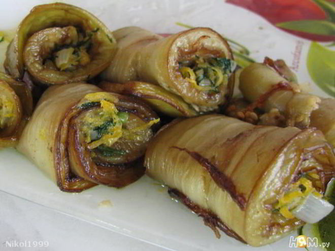 Рецепт рулетов из баклажанов с морковью и зеленью