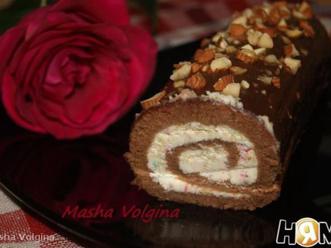 Рецепт шоколадного рулета фантазия