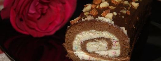 шоколадный рулет фантазия. Шаг 17