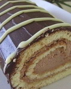 Шоколадный рулет в глазури Лакомка