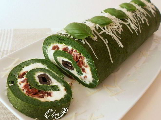 Рецепт шпинатного рулета