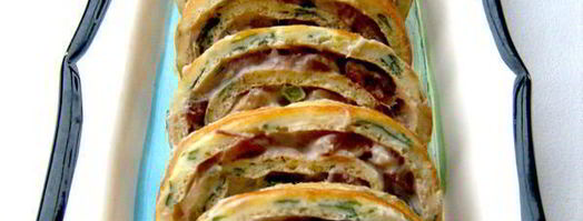 яичный рулет с копченой сельдью. Шаг 6