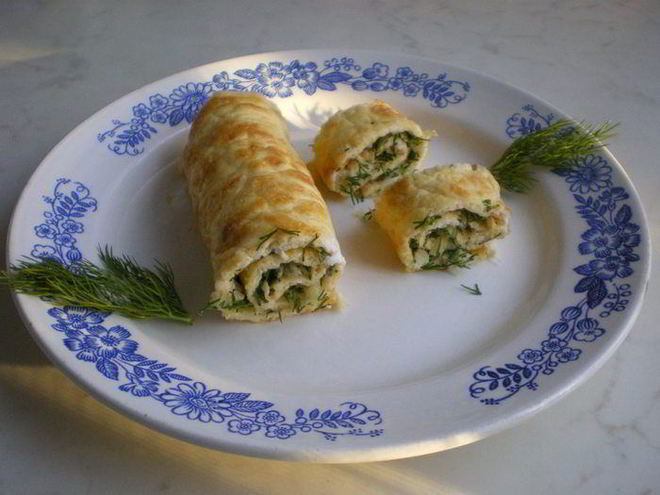 Рецепт яичного рулетика