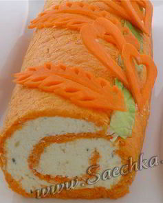 Закусочный рулет из моркови