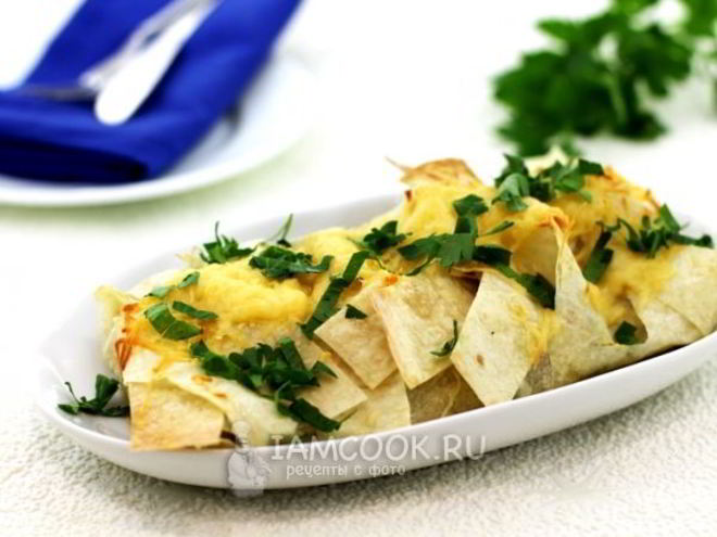 Рецепт запеченного рулета из лаваша