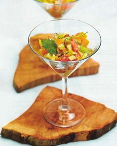 Севиче из семги с манго и острым перцем