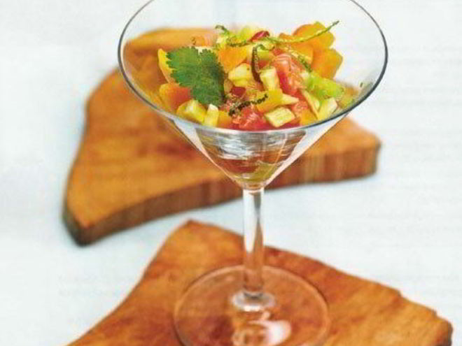 Рецепт севиче из семги с манго и острым перцем