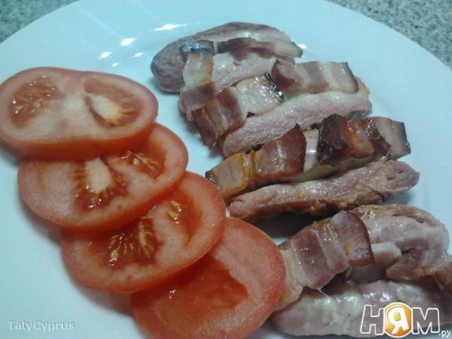 Рецепт сосисок запеченных с беконом