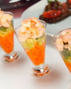 Средиземноморская закуска с креветками