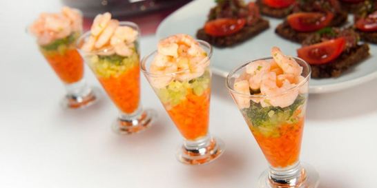 Средиземноморская закуска с креветками