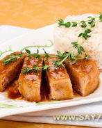 Свинина, маринованная в соевом соусе и лимонном соке