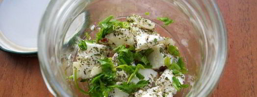 сыр фета в масле с травами и чесноком. Шаг 2