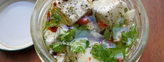 сыр фета в масле с травами и чесноком. Шаг 3