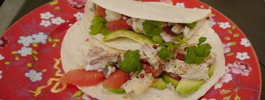 такос с рыбой и грейпфрутовым соусом. Шаг 12