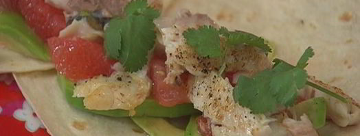 такос с рыбой и грейпфрутовым соусом. Шаг 11