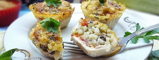 куриные тарталетки с рисом и овощами. Шаг 16